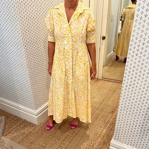 Thierry Colson dress, Parisian designer, easy flow dress with pockets